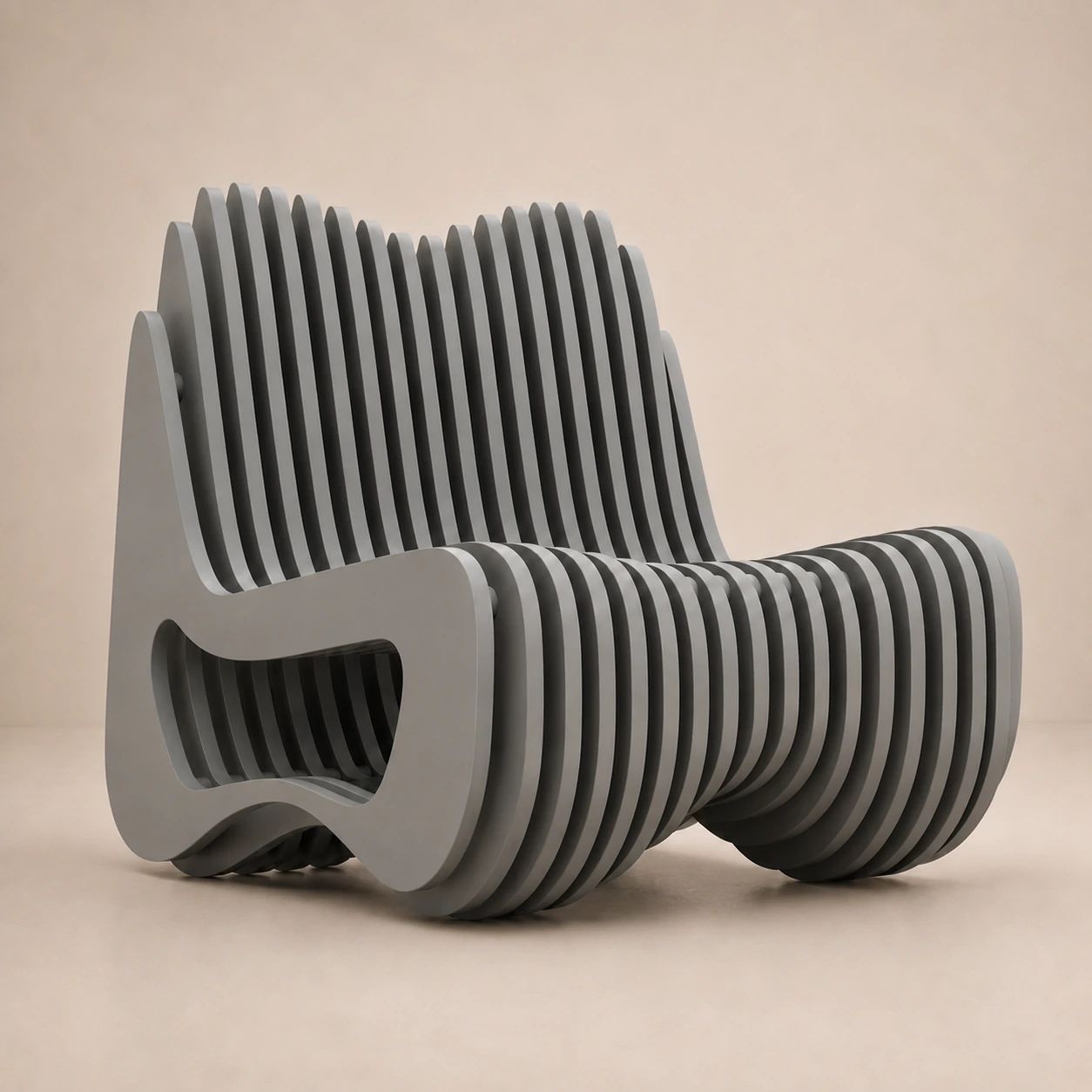 Stria Chair by FormTech, painted MDF